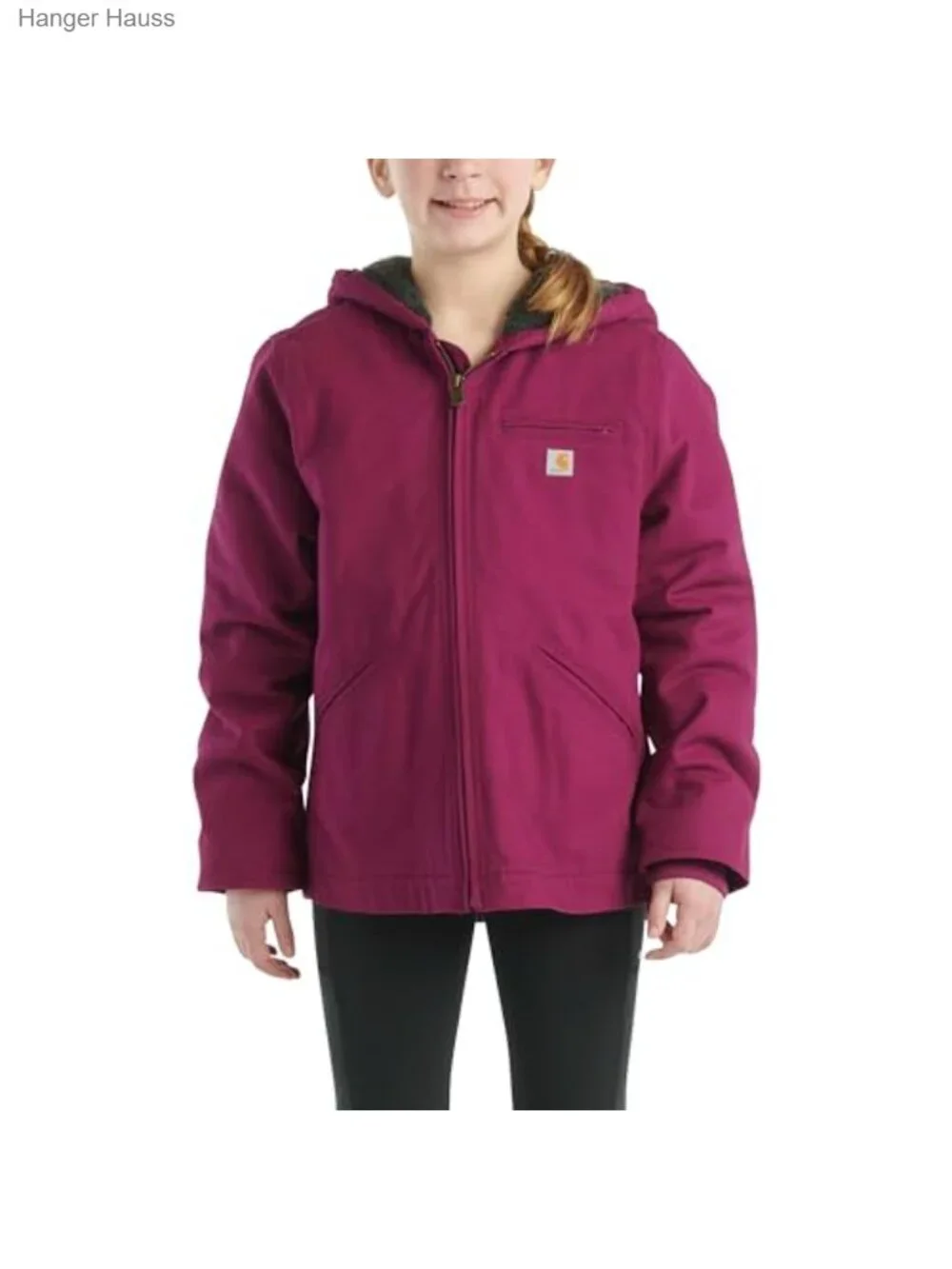 Kids Insulated Hooded Jacket with Sherpa Fleece Lining